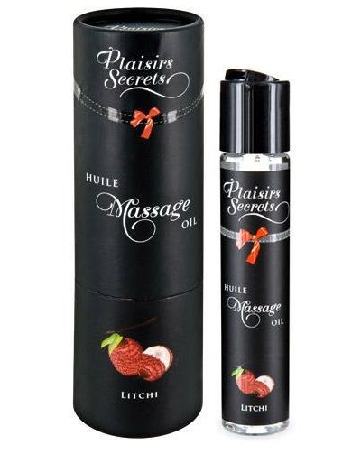 Массажное масло с ароматом личи Huile de Massage Gourmande Litchi - 59 мл. - Plaisir Secret - купить с доставкой в Кургане