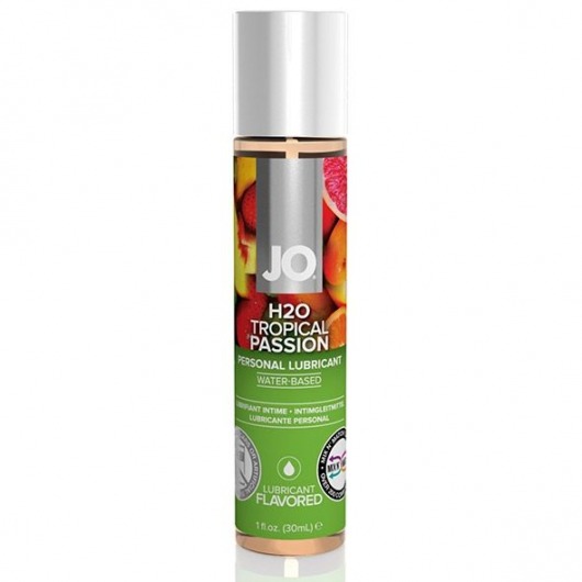 Смазка с ароматом тропических фруктов JO Flavored Tropical Passion - 30 мл. - System JO - купить с доставкой в Кургане