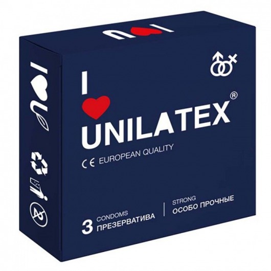 Ультрапрочные презервативы Unilatex Extra Strong - 3 шт. - Unilatex - купить с доставкой в Кургане