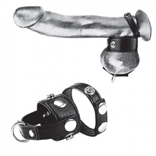 Утяжка для мошонки и пениса Cock Ring With 1  Ball Stretcher And Optional Weight Ring - BlueLine - купить с доставкой в Кургане