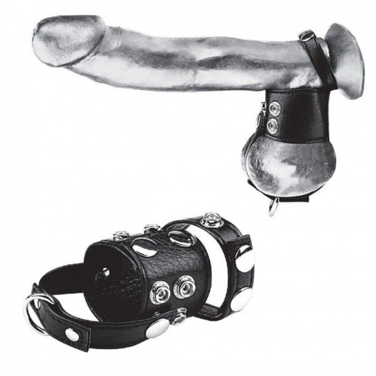 Утяжка на пенис и мошонку Cock Ring With 1.5  Ball Stretcher And Optional Weight Ring - BlueLine - купить с доставкой в Кургане