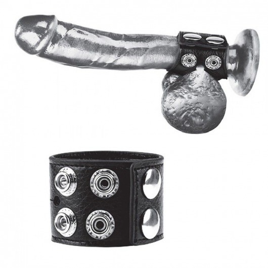 Ремень на член и мошонку 1.5  Cock Ring With Ball Strap - BlueLine - купить с доставкой в Кургане