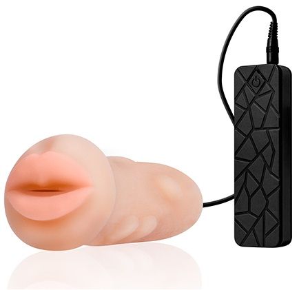 Мастурбатор-ротик с вибрацией REALSTUFF VIBRATING MASTURBATOR MOUTH - Dream Toys - в Кургане купить с доставкой