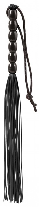 Чёрная мини-плеть из резины Rubber Mini Whip - 22 см. - Blush Novelties - купить с доставкой в Кургане