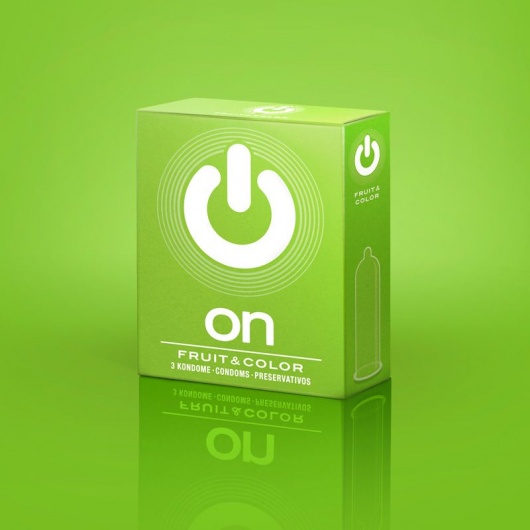 Цветные ароматизированные презервативы ON) Fruit   Color - 3 шт. - ON) - купить с доставкой в Кургане
