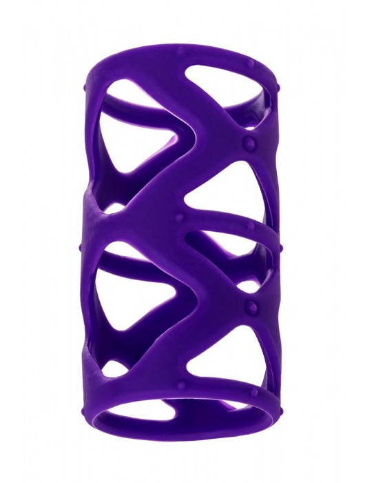 Фиолетовая насадка-сетка на пенис - 7,5 см. - A-toys - в Кургане купить с доставкой