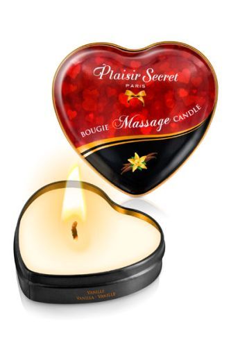 Массажная свеча с ароматом ванили Bougie Massage Candle - 35 мл. - Plaisir Secret - купить с доставкой в Кургане