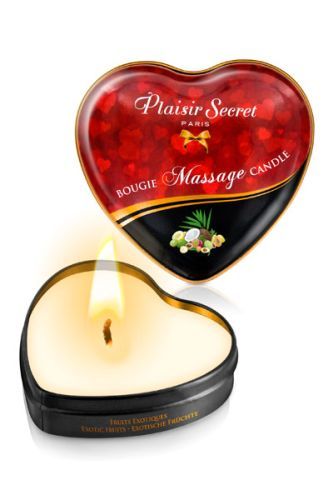 Массажная свеча с ароматом экзотических фруктов Bougie Massage Candle - 35 мл. - Plaisir Secret - купить с доставкой в Кургане