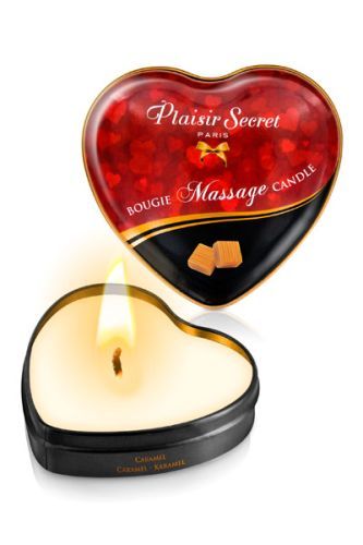 Массажная свеча с ароматом карамели Bougie Massage Candle - 35 мл. - Plaisir Secret - купить с доставкой в Кургане