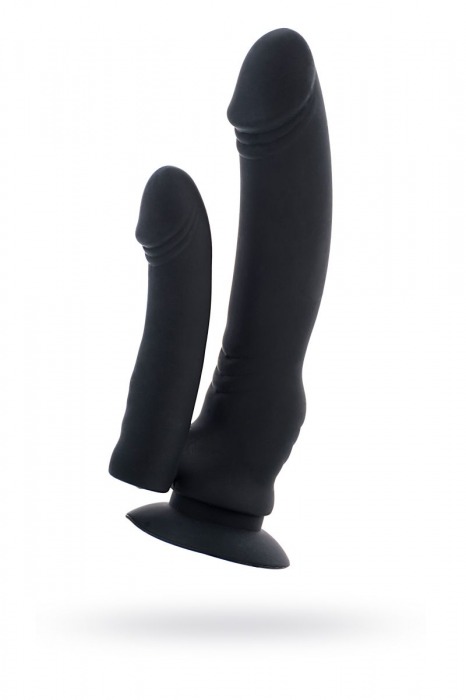 Чёрный вибратор для двойного проникновения - 19,5 см. - ToyFa