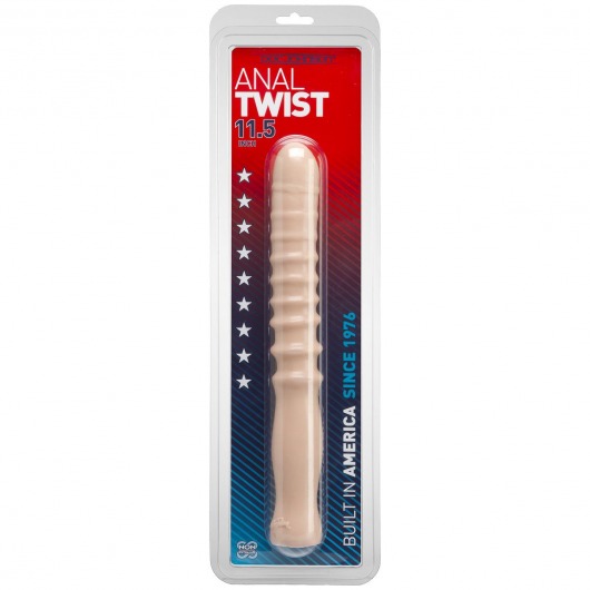 Телесный анальный стимулятор Anal Twist - 29 см. - Doc Johnson