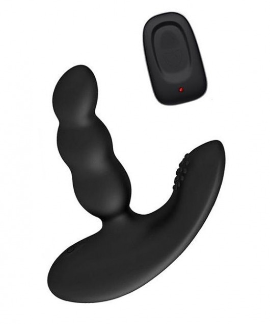 Черный силиконовый стимулятор простаты Levett Nitoc с пультом ДУ - Levett - в Кургане купить с доставкой