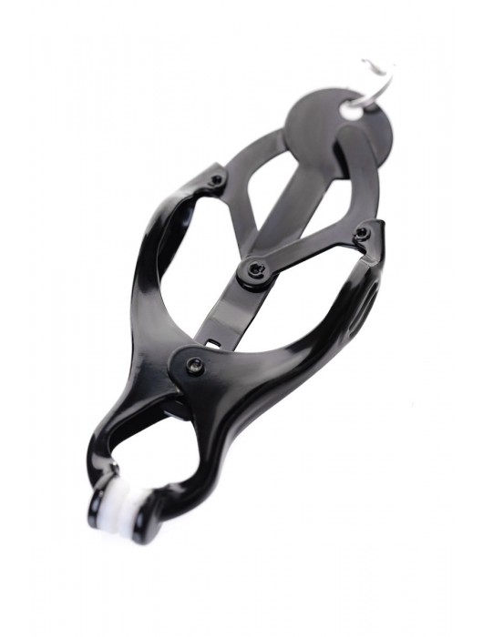 Черно-серебристые зажимы для сосков с кольцом для пениса TOYFA Metal - ToyFa - купить с доставкой в Кургане