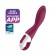 Малиновый вибромассажер для стимуляции G-точки Heated Thrill - 20,6 см. - Satisfyer купить в Кургане с доставкой в Orgasmix.ru Малиновый вибромассажер для стимуляции G-точки Heated Thrill - 20,6 см. - Satisfyer