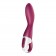 Малиновый вибромассажер для стимуляции G-точки Heated Thrill - 20,6 см. - Satisfyer купить в Кургане с доставкой в Orgasmix.ru Малиновый вибромассажер для стимуляции G-точки Heated Thrill - 20,6 см. - Satisfyer